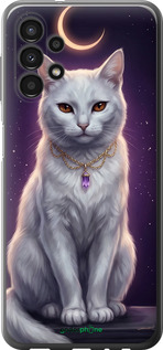 Силиконовый чехол Mystic White Cat Gothic Dark Purple Gold для Samsung Galaxy A13 A135F - 6805u-2498 изображение 