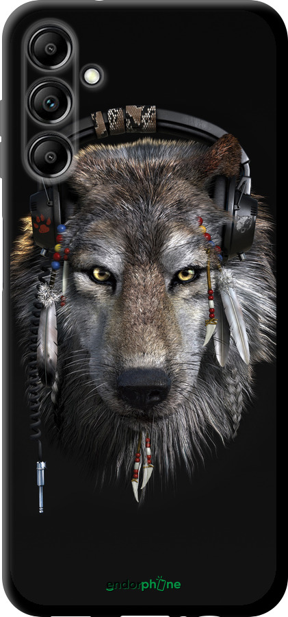 TPU чехол Вовк-меломан для Samsung Galaxy A14 A145F - 875b-2937 изображение 