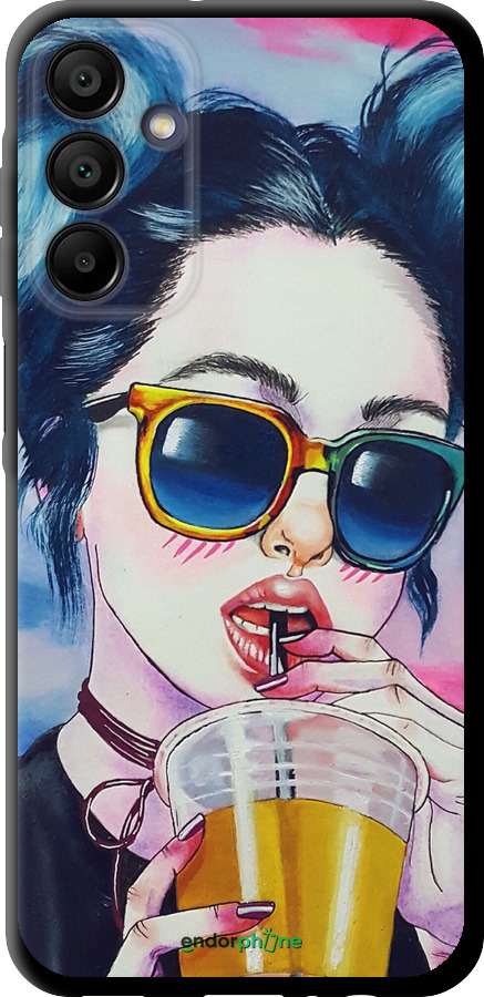 TPU чехол Арт-девушка в очках для Samsung Galaxy A15 - 3994b-3357 изображение 