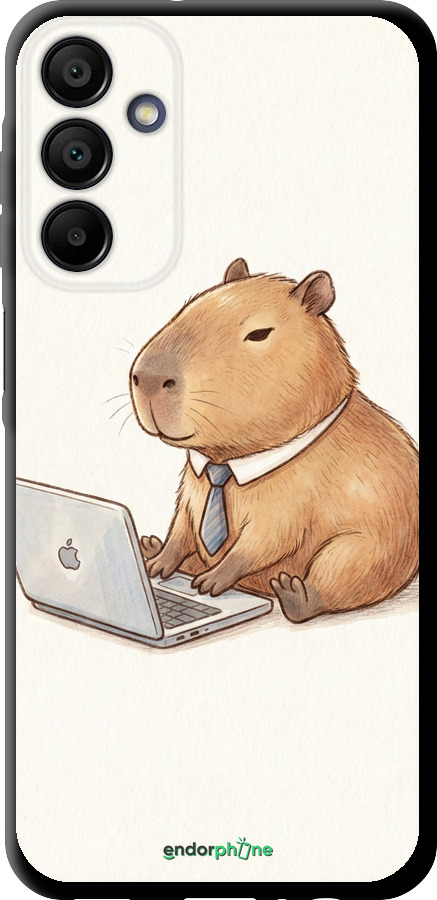 TPU чехол Funny Capybara CEO Working для Samsung Galaxy A15 - 6777b-3357 изображение 