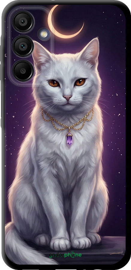 TPU чехол Mystic White Cat Gothic Dark Purple Gold для Samsung Galaxy A15 - 6805b-3357 изображение 