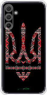 Силикон с усиленными углами чехол Герб - вышиванка на черном фоне для Samsung Galaxy A15 - 1196sp-3357 изображение 