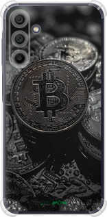 Силикон с усиленными углами чехол Black Bitcoin для Samsung Galaxy A15 - 6090sp-3357 изображение 