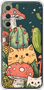Силикон с усиленными углами чехол Коты грибы для Samsung Galaxy A15 - 6321sp-3357 изображение 