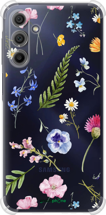 Силикон с усиленными углами чехол Цветочный фон v2 для Samsung Galaxy A15 - 5472sp-3357 изображение 
