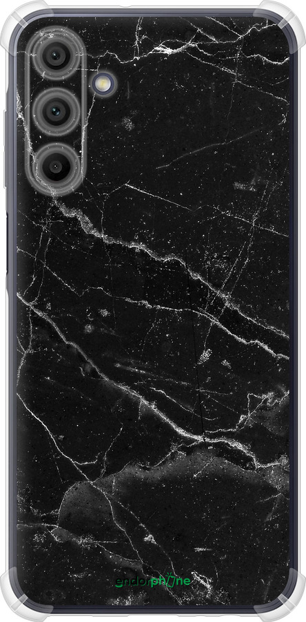 Силикон с усиленными углами чехол Черный мрамор v2 для Samsung Galaxy A15 - 5568sp-3357 изображение 