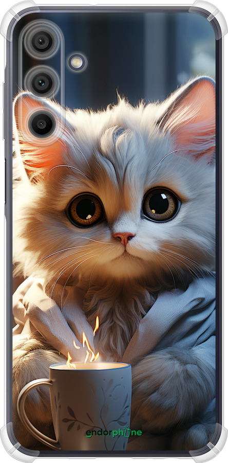 Силіконовий протиударний с посиленими кутами чехол Білий кіт для Samsung Galaxy A15 - 5646sp-3357 изображение 