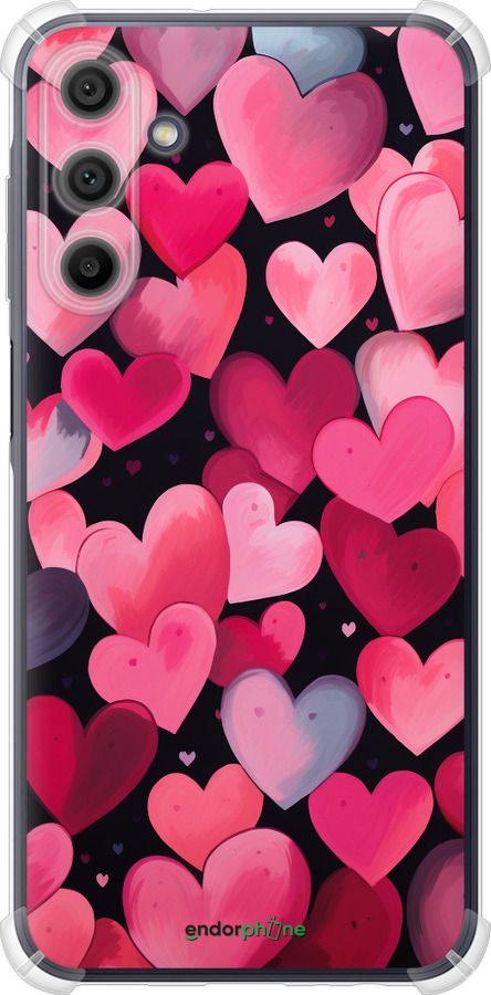 Силикон с усиленными углами чехол Сердечки 4 для Samsung Galaxy A15 - 5662sp-3357 изображение 