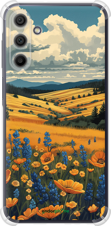 Силикон с усиленными углами чехол Украинское поле для Samsung Galaxy A15 - 6082sp-3357 изображение 