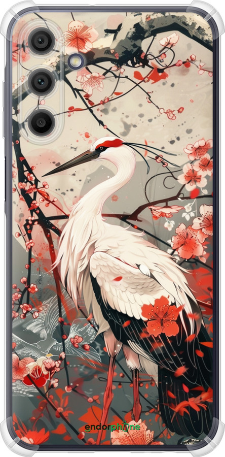 Силикон с усиленными углами чехол Аист в цвету сакуры для Samsung Galaxy A15 - 6109sp-3357 изображение 