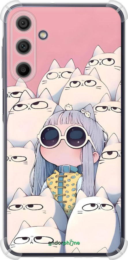 Силикон с усиленными углами чехол Малышка с котами для Samsung Galaxy A15 - 6295sp-3357 изображение 