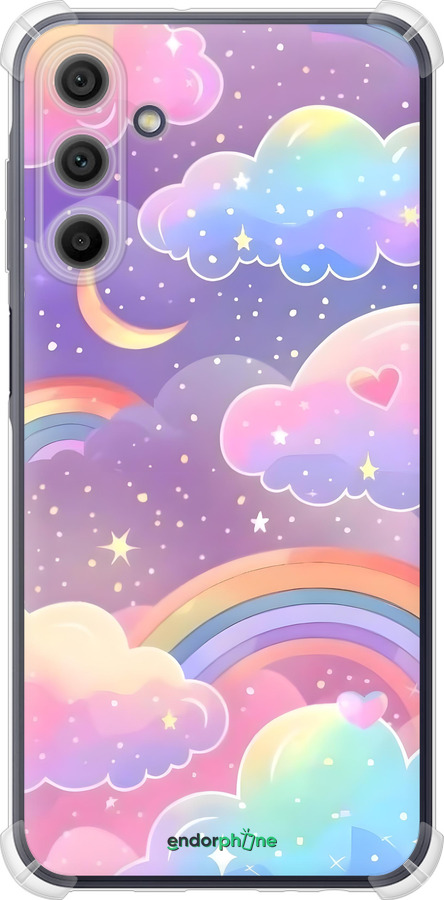 Силикон с усиленными углами чехол Облака и радуга для Samsung Galaxy A15 - 6312sp-3357 изображение 