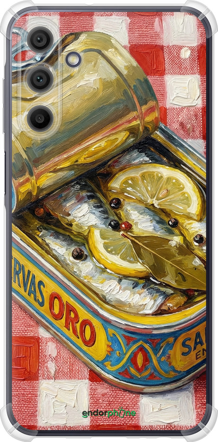 Силикон с усиленными углами чехол Vintage Sardine Tin Phone для Samsung Galaxy A15 - 6772sp-3357 изображение 
