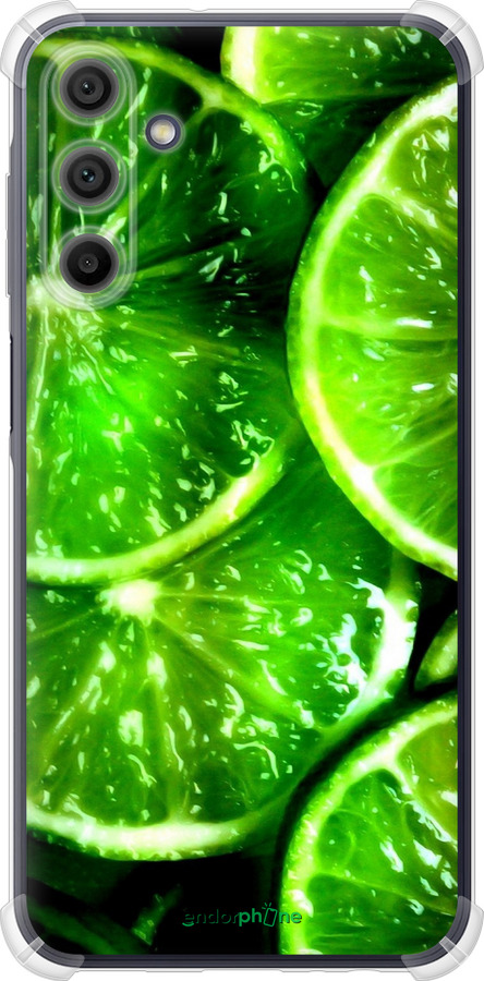 Силикон с усиленными углами чехол Зелёные дольки лимона для Samsung Galaxy A15 - 852sp-3357 изображение 
