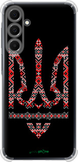 Силикон с усиленными углами чехол Герб - вышиванка на черном фоне для Samsung Galaxy A16 - 1196sp-3775 изображение 