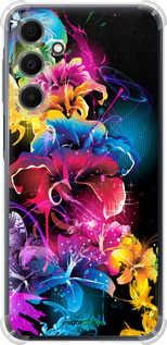 Силикон с усиленными углами чехол Абстрактные цветы для Samsung Galaxy A16 - 511sp-3775 изображение 