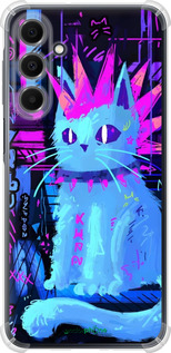 Силикон с усиленными углами чехол Кот панк для Samsung Galaxy A16 - 6311sp-3775 изображение 