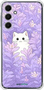 Силикон с усиленными углами чехол Котик в цветах для Samsung Galaxy A16 - 6390sp-3775 изображение 