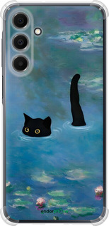 Силикон с усиленными углами чехол С изображением кота и водяной лилии Monet для Samsung Galaxy A16 - 6519sp-3775 изображение 