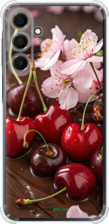 Силикон с усиленными углами чехол Вишня в шоколаде для Samsung Galaxy A16 - 6698sp-3775 изображение 