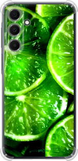 Силикон с усиленными углами чехол Зелёные дольки лимона для Samsung Galaxy A16 - 852sp-3775 изображение 