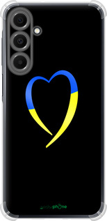 Силикон с усиленными углами чехол Жёлто-голубое сердце для Samsung Galaxy A16 - 885sp-3775 изображение 