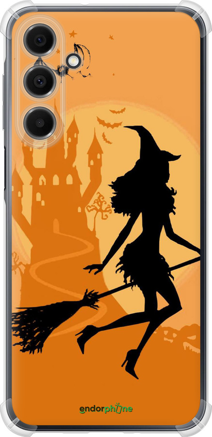 Силикон с усиленными углами чехол Ведьма на метле для Samsung Galaxy A16 - 1184sp-3775 изображение 