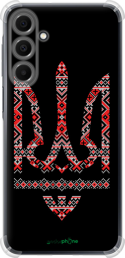 Силикон с усиленными углами чехол Герб - вышиванка на черном фоне для Samsung Galaxy A16 - 1196sp-3775 изображение 