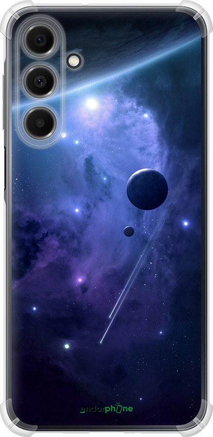 Силикон с усиленными углами чехол Планеты в синем космосе для Samsung Galaxy A16 - 171sp-3775 изображение 