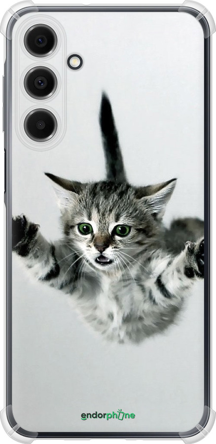 Силикон с усиленными углами чехол Летящий котёнок для Samsung Galaxy A16 - 2322sp-3775 изображение 