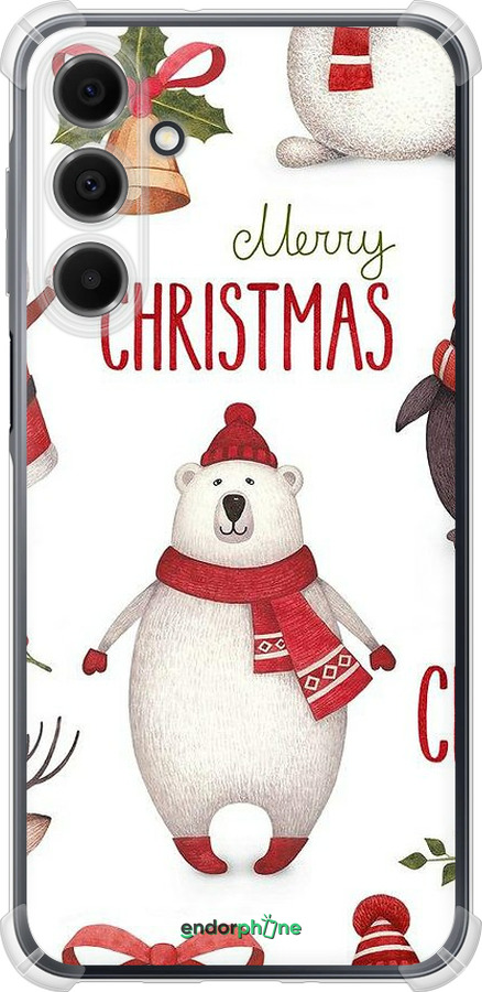 Силикон с усиленными углами чехол Merry Christmas для Samsung Galaxy A16 - 4106sp-3775 изображение 