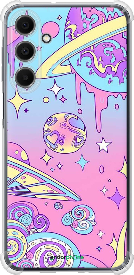 Силикон с усиленными углами чехол Розовая галактика для Samsung Galaxy A16 - 4146sp-3775 изображение 