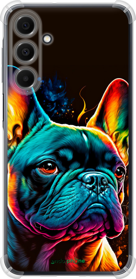 Силикон с усиленными углами чехол Яркий бульдог для Samsung Galaxy A16 - 5547sp-3775 изображение 
