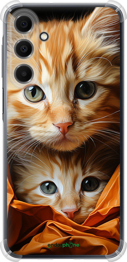 Силикон с усиленными углами чехол Котики 2 для Samsung Galaxy A16 - 5664sp-3775 изображение 