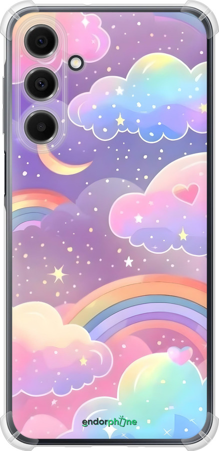 Силикон с усиленными углами чехол Облака и радуга для Samsung Galaxy A16 - 6312sp-3775 изображение 