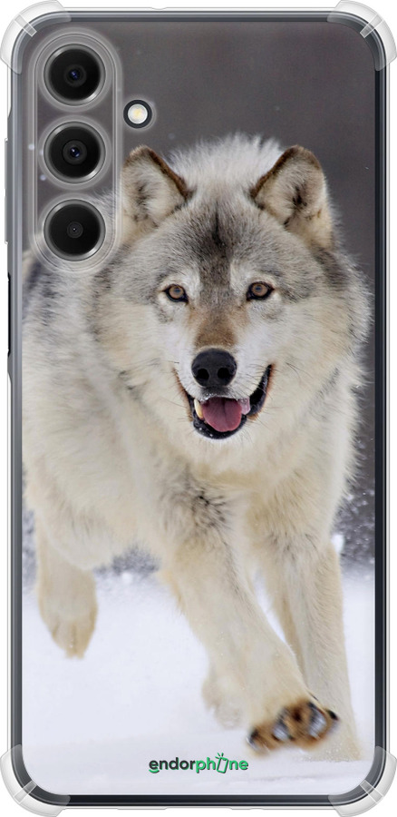 Силикон с усиленными углами чехол Бегущий волк для Samsung Galaxy A16 - 826sp-3775 изображение 