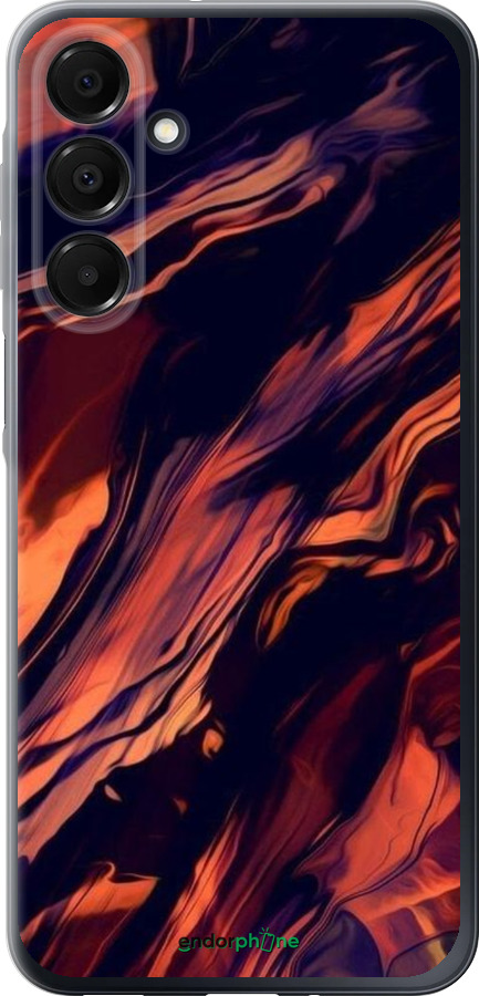 Силіконовий чехол Чорно-помаранчева абстракція для Samsung Galaxy A16 - 5340u-3775 изображение 