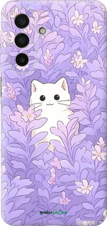 Силіконовий чехол Котик в цветах для Samsung Galaxy A17 - 6390u-4060 изображение 