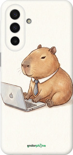 Силиконовый чехол Funny Capybara CEO Working для Samsung Galaxy A17 - 6777u-4060 изображение 