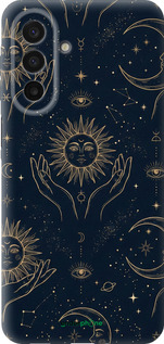 Силиконовый чехол Celestial Harmony: Sun & Moon Gold Mystic Pattern для Samsung Galaxy A17 - 6778u-4060 изображение 