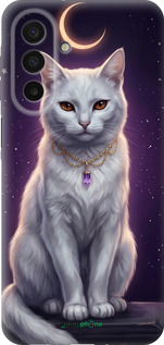 Силиконовый чехол Mystic White Cat Gothic Dark Purple Gold для Samsung Galaxy A17 - 6805u-4060 изображение 