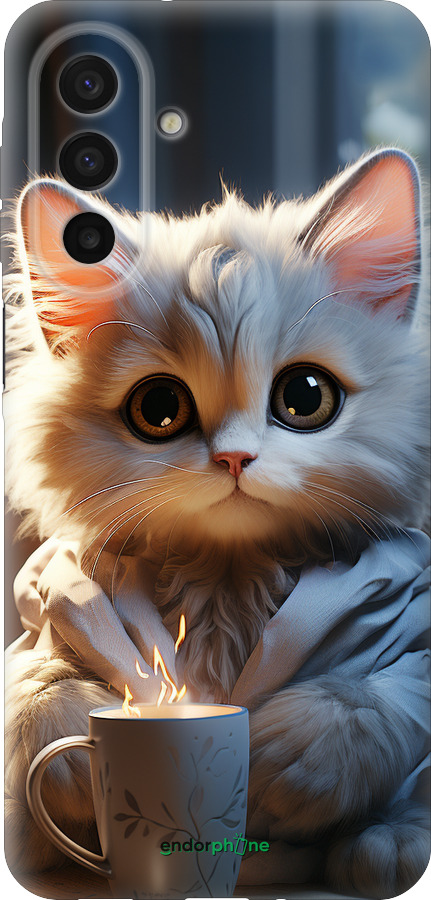 Силиконовый чехол White cat для Samsung Galaxy A17 - 5646u-4060 изображение 