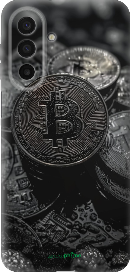 Силиконовый чехол Black Bitcoin для Samsung Galaxy A17 - 6090u-4060 изображение 