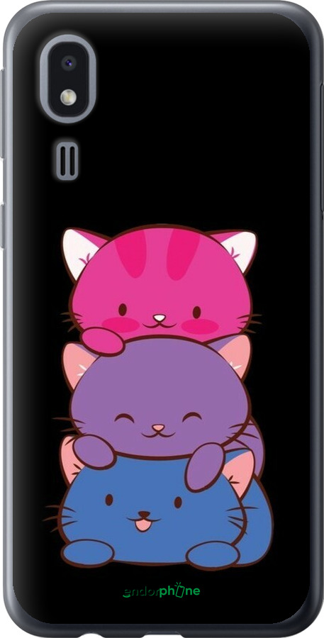 Силиконовый чехол Милые кошки для Samsung Galaxy A2 Core A260F - 6518u-1683 изображение 