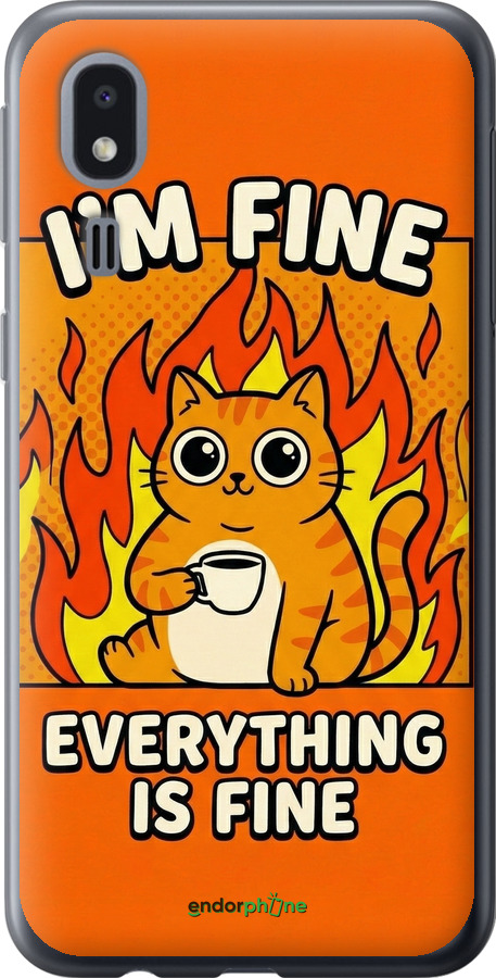 Силиконовый чехол Funny Cat для Samsung Galaxy A2 Core A260F - 6786u-1683 изображение 