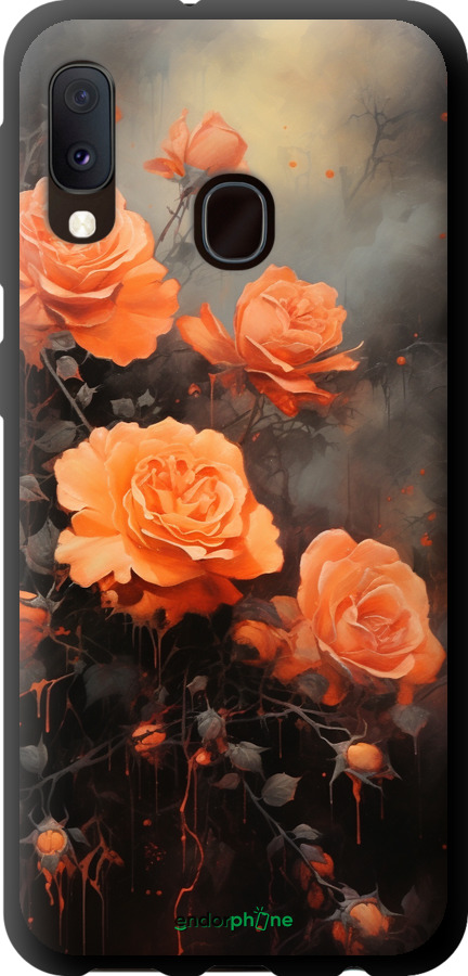 TPU чехол Оранжевые розы для Samsung Galaxy A20e A202F - 5944b-1709 изображение 