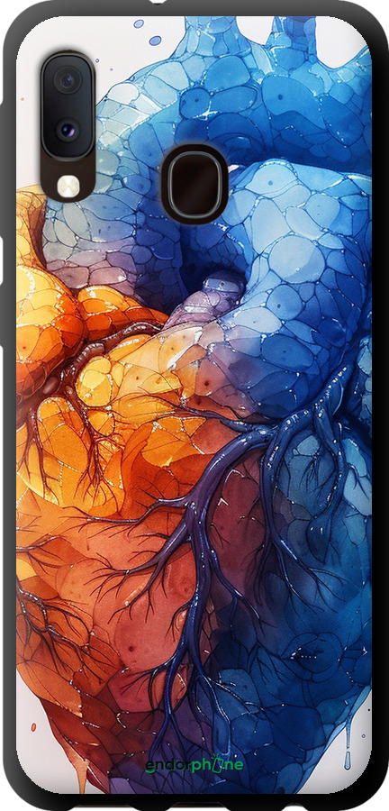 TPU чехол Арт-сердце для Samsung Galaxy A20e A202F - 6034b-1709 изображение 