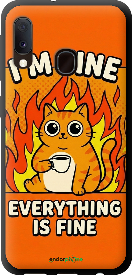 TPU чехол Funny Cat для Samsung Galaxy A20e A202F - 6786b-1709 изображение 