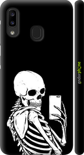 3D пластиковый матовый чехол Скелет делает Selfie для Samsung Galaxy A20e A202F - 6535m-1709 изображение 