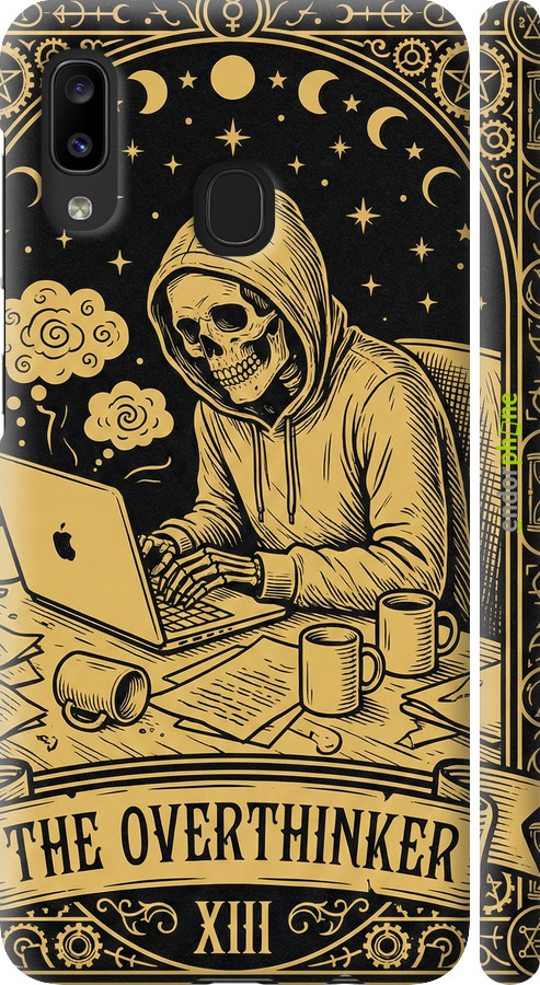 3D пластиковый матовый чехол The Overthinker для Samsung Galaxy A20e A202F - 6774m-1709 изображение 